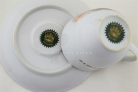 Dutch porcelain cups with saucer by ROYAL SCHWABAP from 1984 by Ter Steege