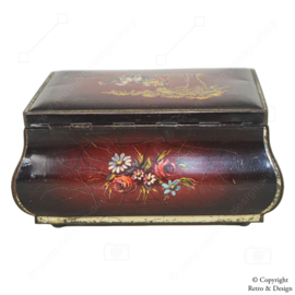 Dark red Vintage Tin with Carriage Decor for Douwe Egberts