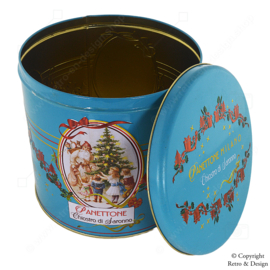 As Good As New: Italian Christmas Tin with Santa Claus & Winter Scene