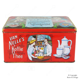 Boîte en métal Vintage : La torréfaction de café vapeur et le commerce de thé Van Nelle