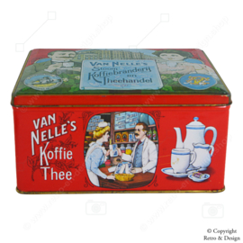 "Relive Nostalgia: Vintage Van Nelle's Steam Coffee Roastery and Tea Trade Tin Drum"