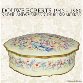 Betoverende Nostalgie: Vintage Koektrommel met Tijdloze Elegantie van Douwe Egberts