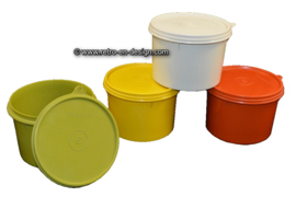 Set vintage Tupperware opbergtrommels