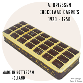 Nostalgie: Vintage Chocoladeblik voor Carro's van A. Driessen