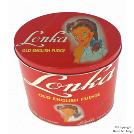 Lata Ovalada Roja Retro de Lonka para Caramelo Blando