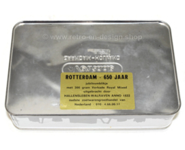 Vintage anniversary tin, "Verkade, 650 years Rotterdam" with skyline