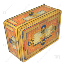 Vintage tin tobacco box from Tabaksfabriek "The coat of arms weapon of Drenthe" anno 1820 N.V. Franciscus Lieftinck, Groningen