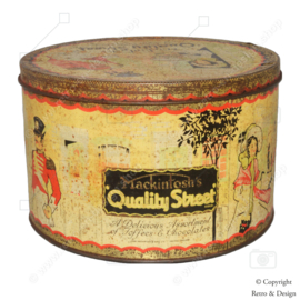 "Tijdloze Elegantie - Vintage Mackintosh's Quality Street Snoeptrommel uit de Jaren 1940-1959!"