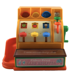 Vintage Fisher Price Cash Register, speelgoedkassa uit 1974