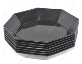 Soup plate by Arcoroc France, Octime black Ø 19,5 cm