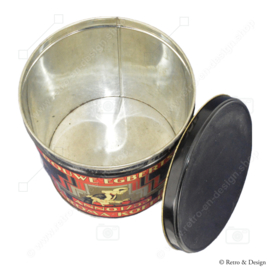 Round cylindrical stock tin for coffee, Douwe Egberts anno 1753 aroma coffee