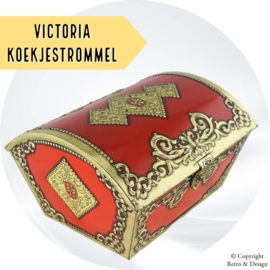 Victoria Vintage Blikken Kistje: Een Tijdloze Schatkist voor koekjes