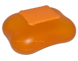 Naranja transparente vintage Alessi Biscuit box 'Mary Biscuit' de Stefano Giovannoni