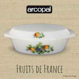 Large oven dish or casserole by Arcopal, Fruits de France L: 31.5 cm