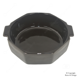 "Vintage Octagonal Earthenware Bowl - Exquisite 80s Charm"