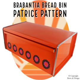 Flair des années 70 : Boîte à pain vintage Brabantia avec motif floral Patrice de 1969 - Une déclaration élégante et intemporelle !