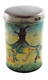 Bote de lata vintage Brinta con abertura de vertido