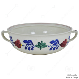 "Timeless Elegance: Vintage Hand-Painted Boerenbont Bowl-Terrine by Boch"