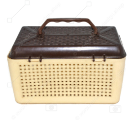 Vintage plastic basket from the rattan line by Lega, Italy