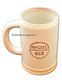 Jaren '60 aardewerk bierpul, Amstel Bier