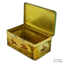 Boîte vintage par De Gruyter avec scène de chasse à courre anglaise et chasse au renard