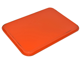 Vintage orange 70er Tablett von Brabantia, Design Patrice van Uden