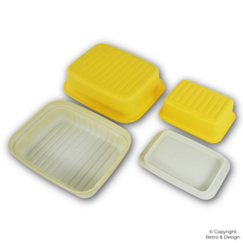 Vintage Tupperware Käsebox & Butterdose – Retro Küchenaccessoires der 1980er Jahre