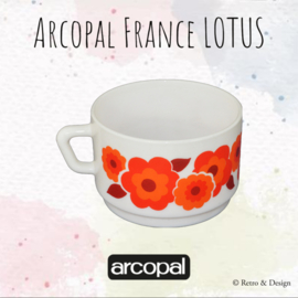 Cuenco de sopa Arcopal Lotus con estampado floral naranja/rojo