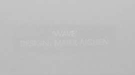 Authentics Wave transparent white magazine rack, made in Italy