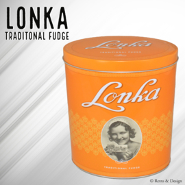 Ein zeitloser Schatz: Lonkas ovale orangefarbene Retro-Dose für traditionelle Fudge