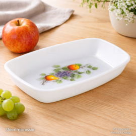 Plato Pequeño Arcopal “Fruits de France” – Vidrio Opal Vintage – Años 60/70