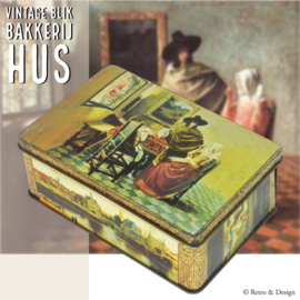 "Vermeer's Masterpieces in Vintage Style: Discover this Beautiful HUS Tin!"