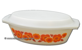 Vintage Arcopal France LOTUS casserole ovale