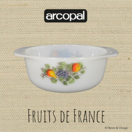 Plat à four rond vintage Arcopal Fruits de France Ø 18,5 cm