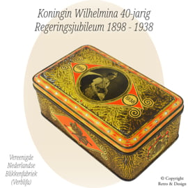 Vintage Jubileumblik Koningin Wilhelmina 40-jarig Regeringsjubileum 1898 - 1938