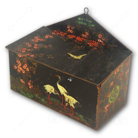 🧴 Lata Antigua de Betún Glim con Grullas – “Sé Inteligente, Usa Glim” (1920–1935)