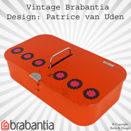 Vintage Orange Polish Box by Brabantia Designed by Patrice van Uden from the 1970s