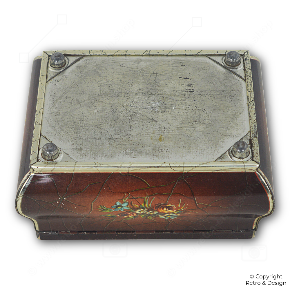 Caja Vintage Roja Douwe Egberts para Té Pickwick con Diseño de Carruaje