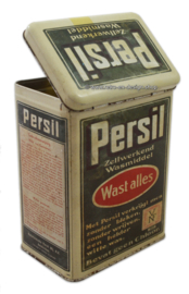 Retro lata estaño rectangular para detergente Persil