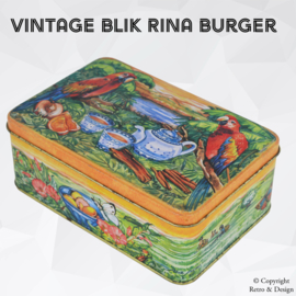 "Vintage Meesterwerk: Het Kunstzinnige Theeblik van Rina Burger"