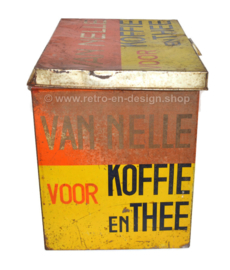 Blikken Trommel of Winkelblik voor Koffie en Thee van het merk Van Nelle, Rotterdam