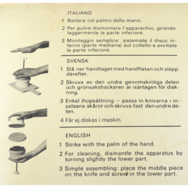 Vintage Zyliss food chopper / groentesnijder jaren 70 - in originele doos