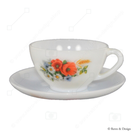 Arcopal France Tasse und Untertasse, Fleurs de Champêtre / Feldblumen