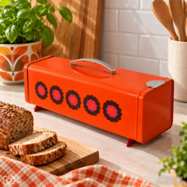 Boîte vintage Brabantia Patrice pour pain d’épices – Orange – Années 1970