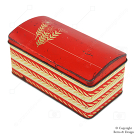 Authentic 1960s Albert Heijn Biscuit Tin with Gold-Colored Decoration – Historical Collectible