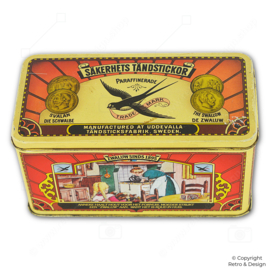Vintage Zwaluw Match Tin from Sweden (1970s)