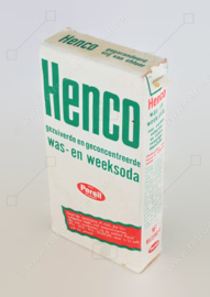 Hoog rechthoekig pak Henco was- en weeksoda, wit, groen en rood