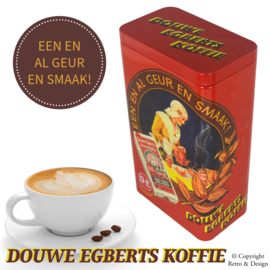 Step back in time with this exquisite Douwe Egberts Nostalgic Retro Coffee Tin!