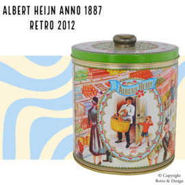 125 Años de Albert Heijn Lata Retro en Celebración del Aniversario con Borde Verde