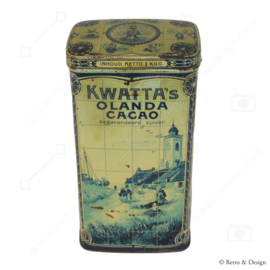 Rectangular cocoa tin from the period 1900-1925 for 1 kg of KWATTA cocoa​